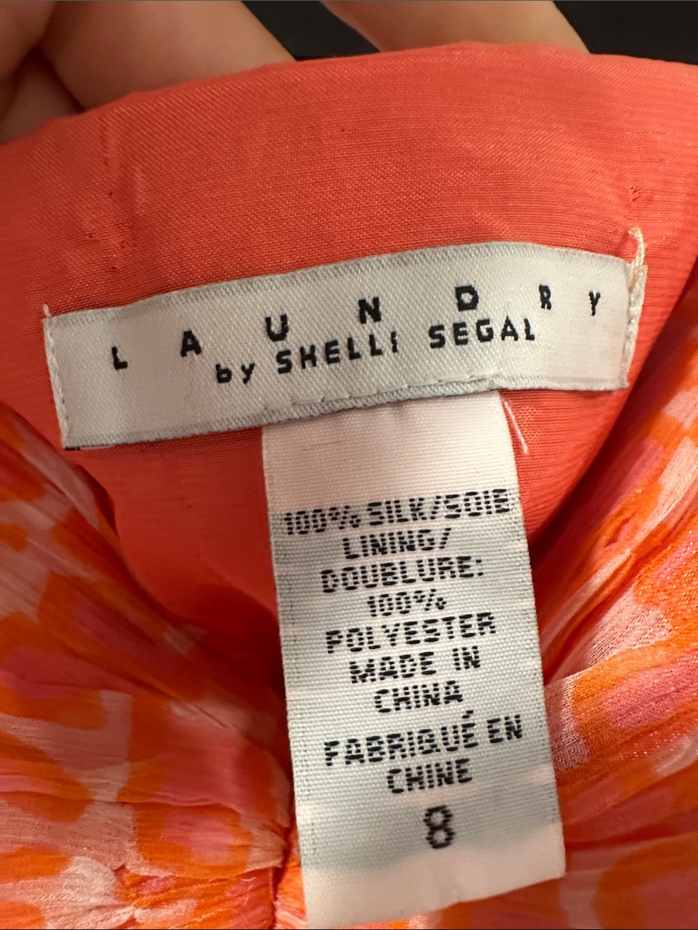 Laundry by Shelli Segal Silk Strapless Satin Coral Evening Dress - Size 8 - Picture 3 of 5
